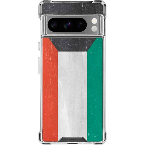 Kuwait Flag Distressed Google Pixel 8 Pro Clear Case